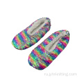 Sequin Fuzzy Balleerina Slippers с подошвой